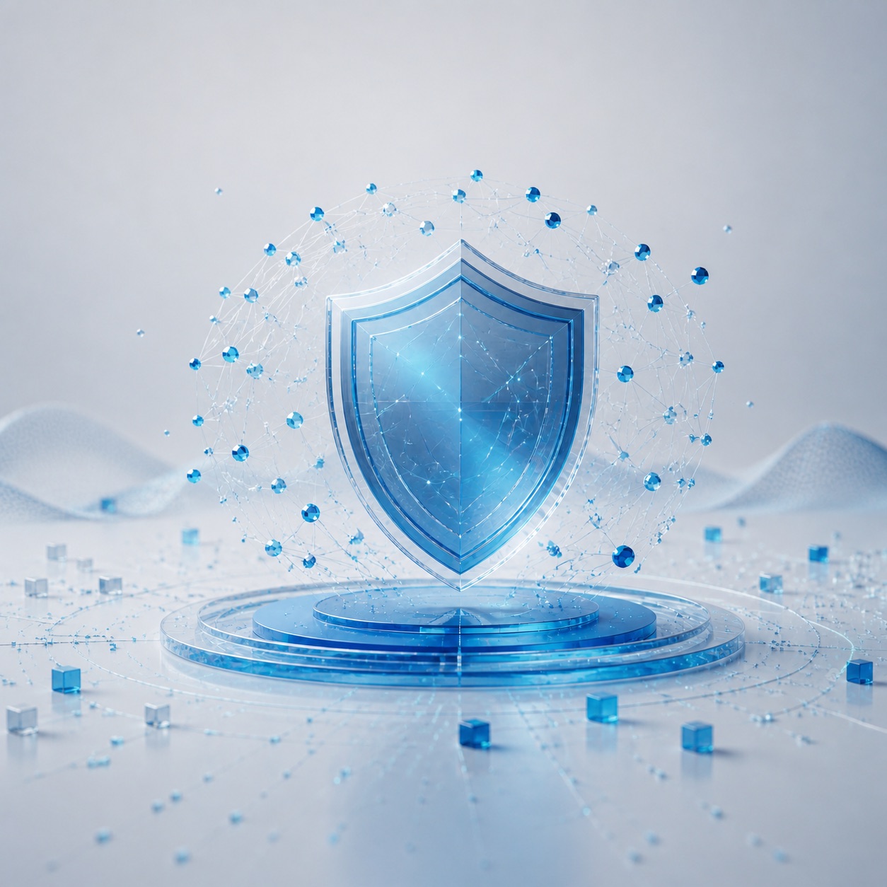 Representación abstracta de ciberseguridad, monitoreo y protección de información